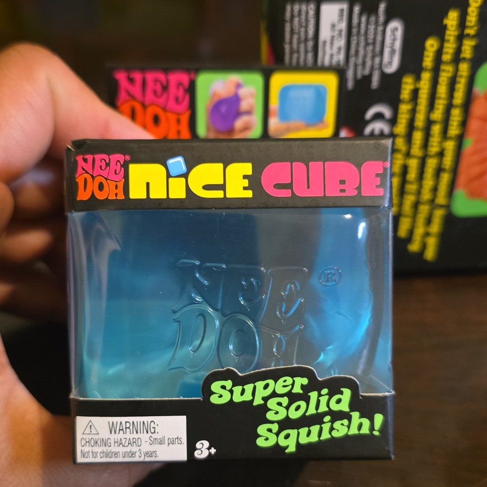 Schylling Nee Doh Nice Cube Super Solid Squish Squeeze Ball Blue Pink Purple Ma…