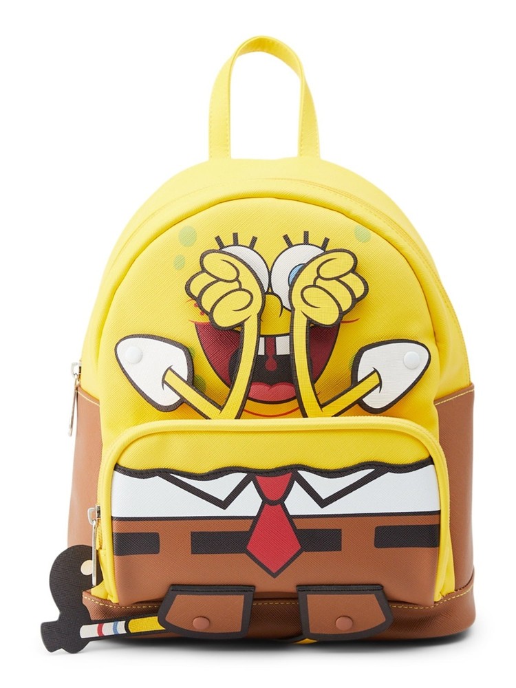 Spongebob Squarepants Nickelodeon 10”Mini Backpack With Moveable Arms & Legs NEW