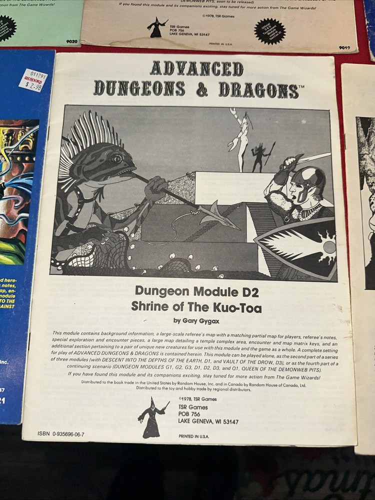 ADVANCED D&D DUNGEON MODULES TSR 1978