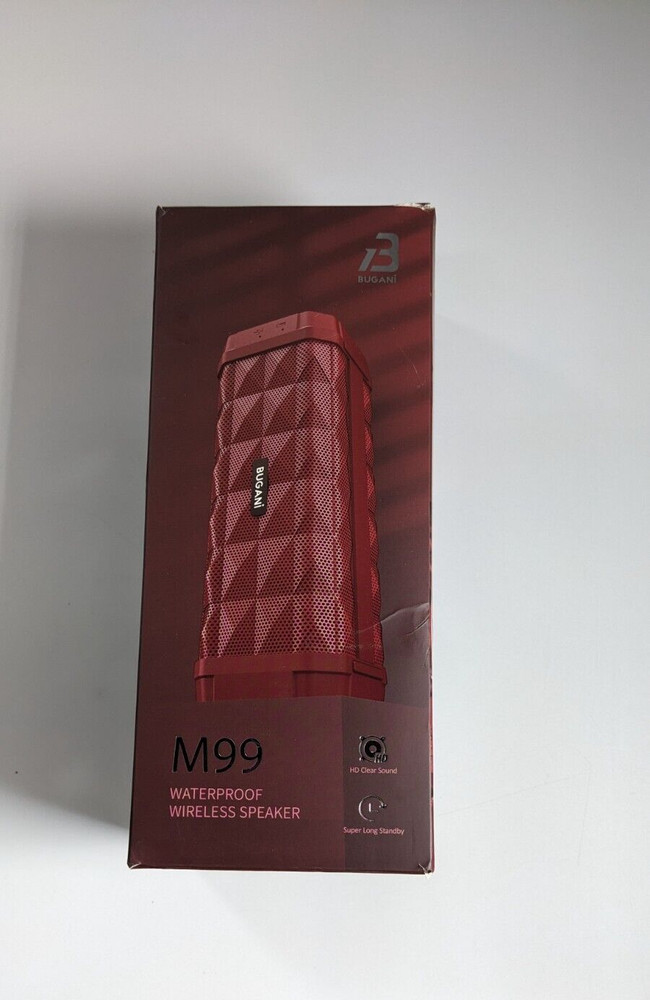 BUGANI M99 Waterproof Wireless Speaker- Red