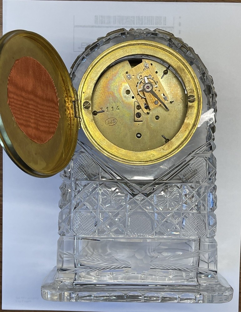 Crystal Glass Clock Mantle/Carriage Clock Movement