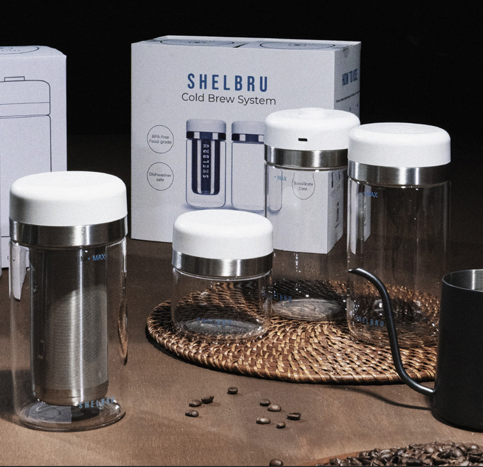 SHELBRU Cold Brew Maker System Sifter Coffee Fines Removal