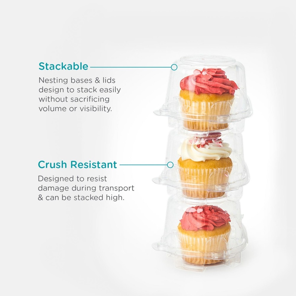 Good Natured Compostable Cupcake & Muffin Packaging 4-pack And Single