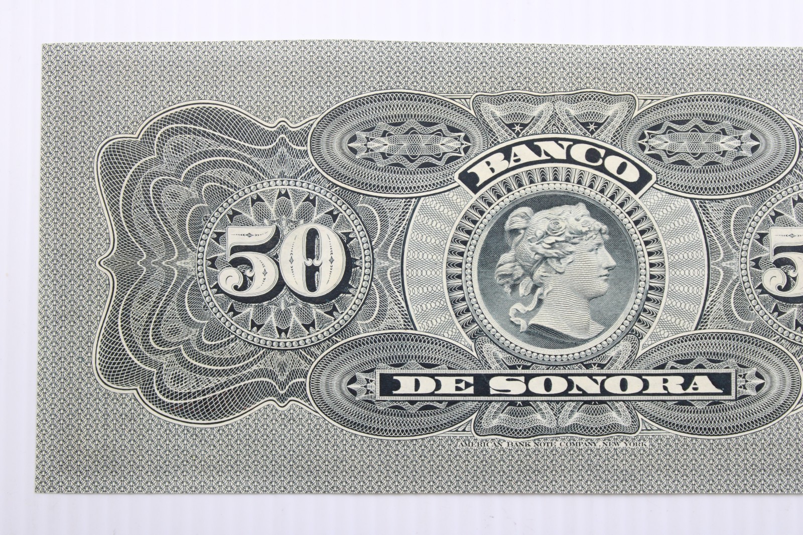 1899-1911 Mexico Banco de Sonora 50 Pesos Pick#S422r UNC #443