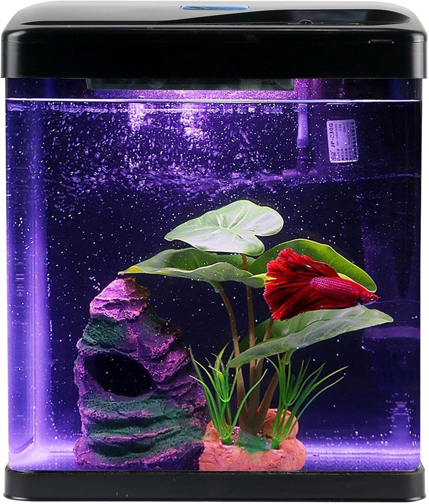 Self Cleaning Betta Fish Tank Kit with LED Light-