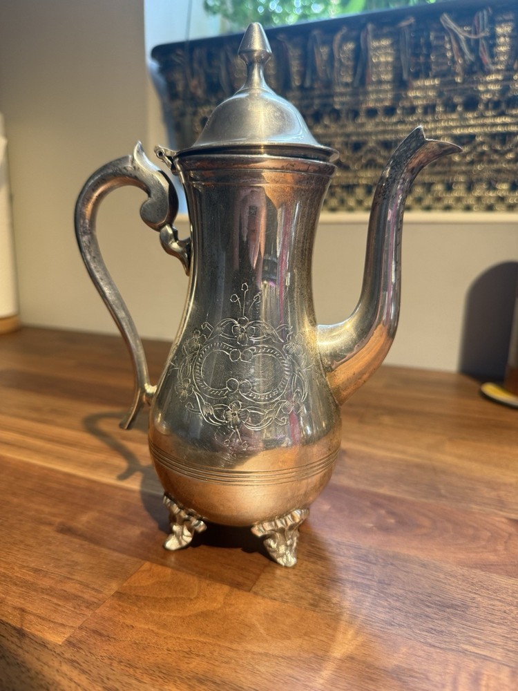 Vintage Silver Plated Tea Set EPNS 5 Piece Tray Teapot Sugar Creamer