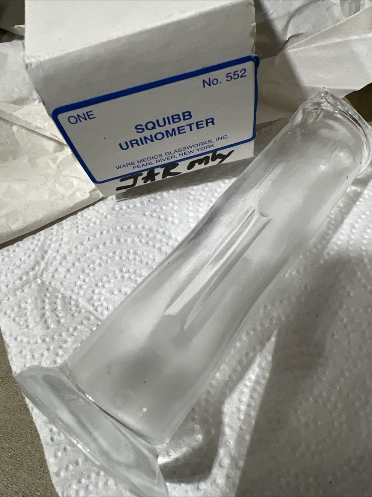 1x Ware Medics Glasswork Squibb Urinometer #552 Specimen Bottle Jar ONLY