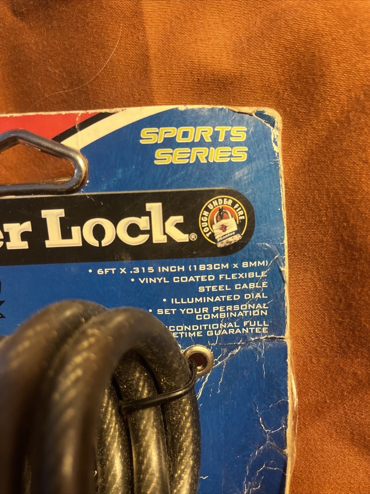 Rare 2006 Master Lock Lighted Combo Cable Bicycle Lock * No Battery *