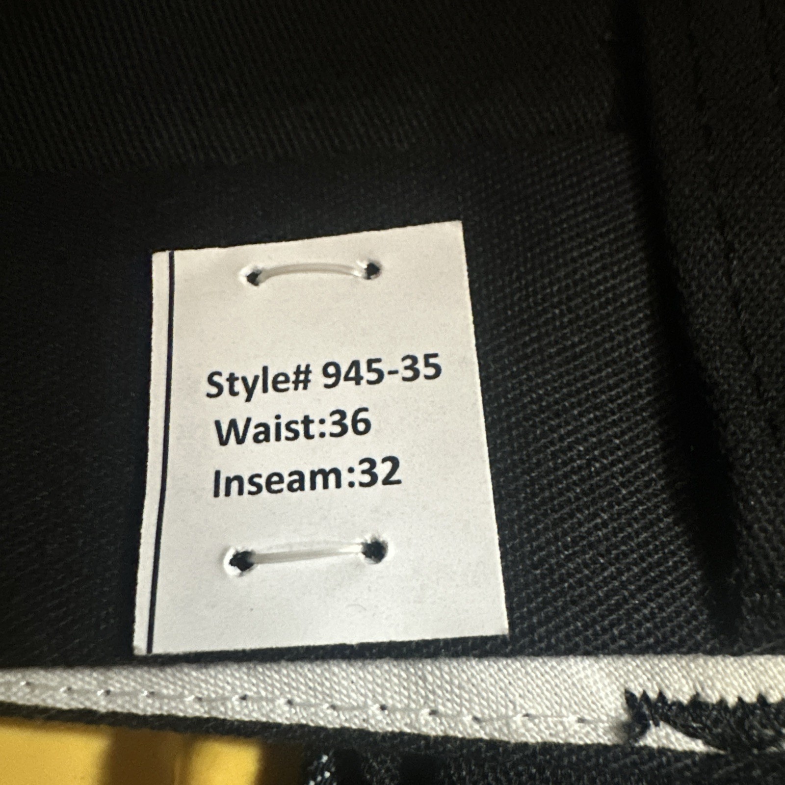 Lot 3 Cintas Comfort Flex Black Work Pants Size 36x32 #945-35 Very Comfortable