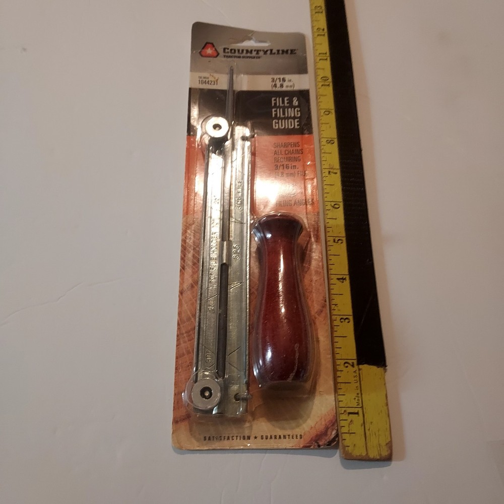 Chainsaw file 3/16" guide and handle 8" file kit