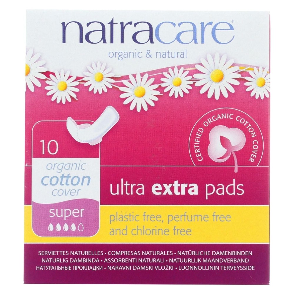 Ultra Extra Pads W/wings - Super - 10 Count