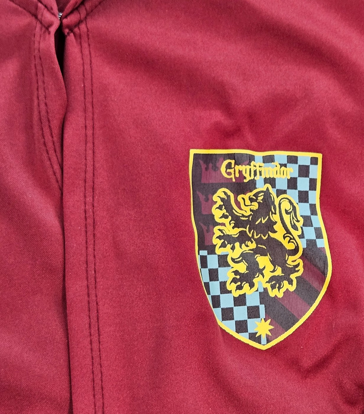 Harry Potter Gryffindor Robe Scarf and Tie Adult One Size Red Robe With Hood