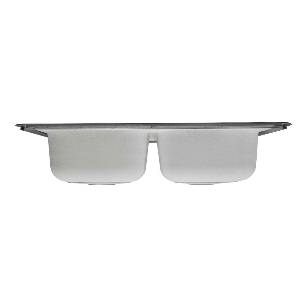 Top Mount Stainless Steel Double Basin Kitchen Sink 33" x 22" x 8" Deep