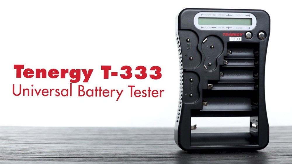 Universal Battery Tester with LCD Display - Multi-Purpose Cell Checker for AA, A