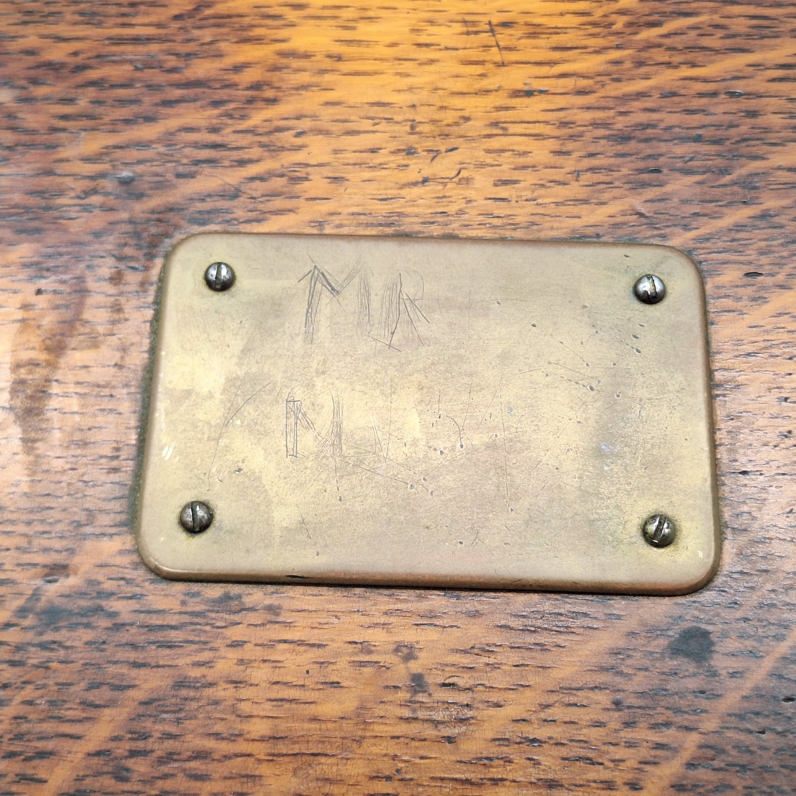 Antique Quarter Sawn Tiger Oak Silver / Flatware Chest Brass Handles Small