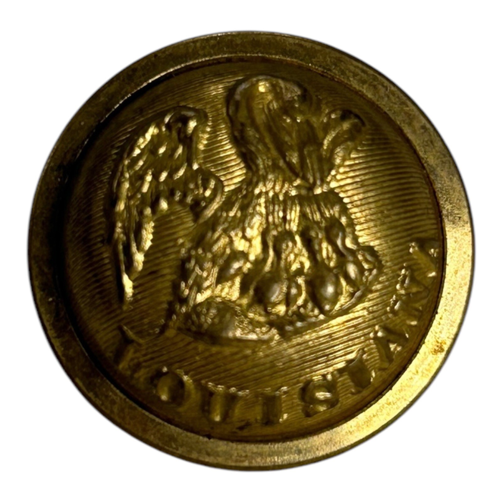 Antique Authentic Louisiana Militia Coat Confederate Post Civil War Button