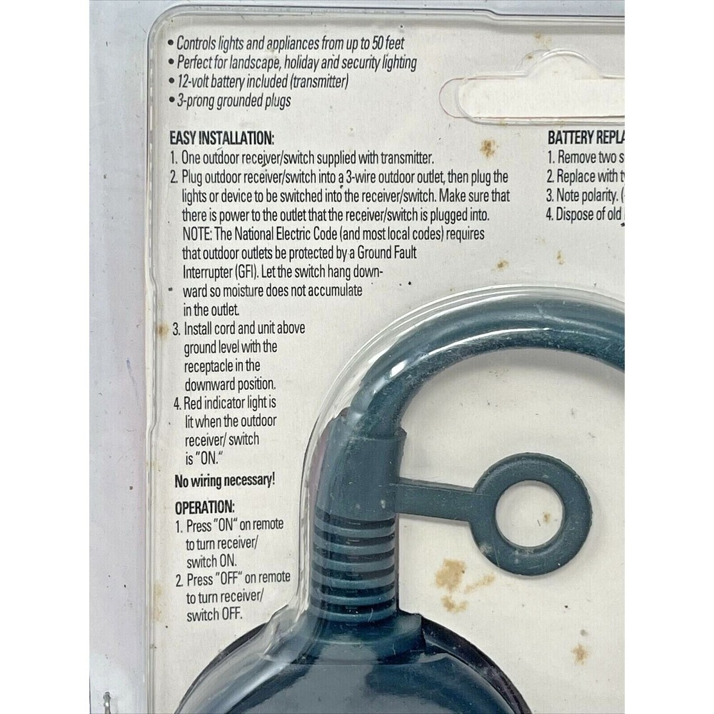New GE Wireless Remote Control Landscape, Holiday, Security Lights