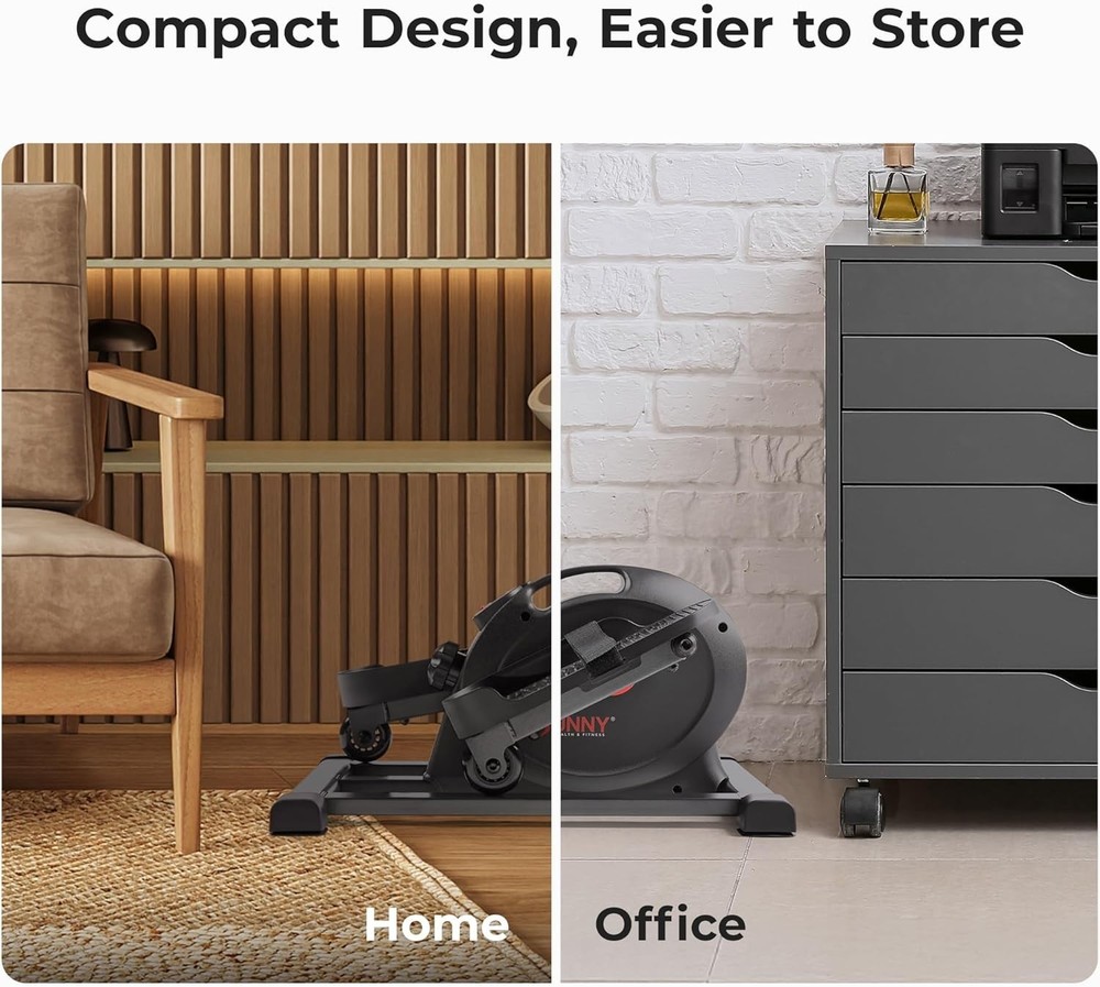 Sit and Pedal Mini Elliptical - Bluetooth Enabled, Adjustable, Safe for Seniors