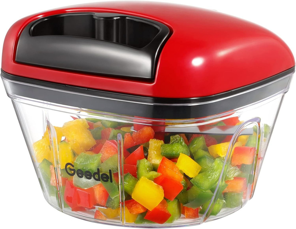 Manual Food Processor Pull String Vegetable Chopper Slicer Onion Garlic Meat