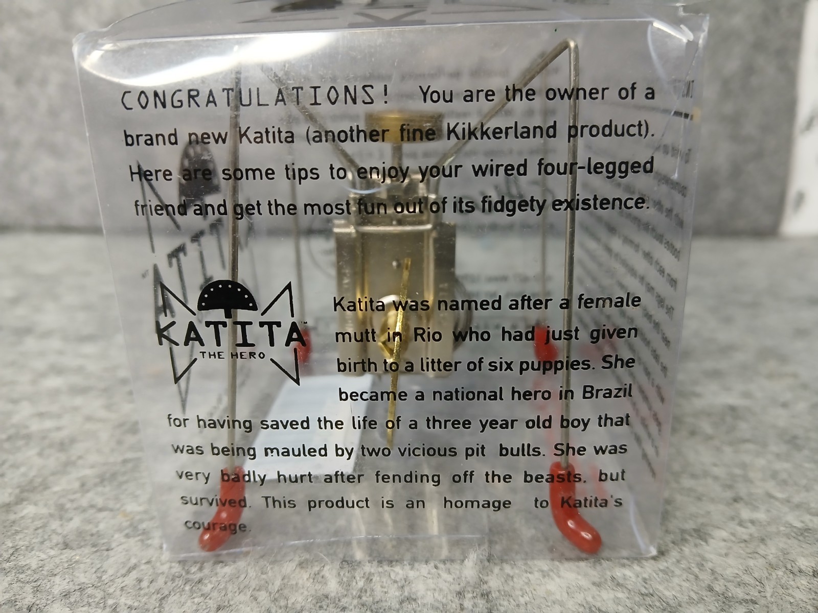 KATITA The Hero Wind Up Toy kikkerland Chico Bicalho Brazil #1578 w/ box WORKS