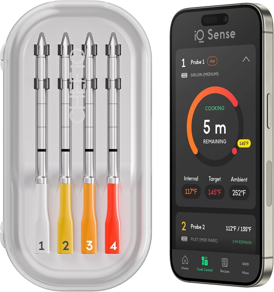 CHEF iQ Wireless Meat Thermometer 4 Probes