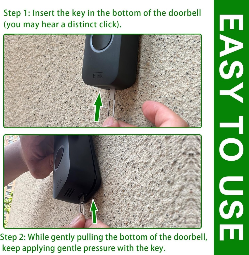 Essential Blink Doorbell Pin Tool - 4 Pack Release Key for Battery Changes