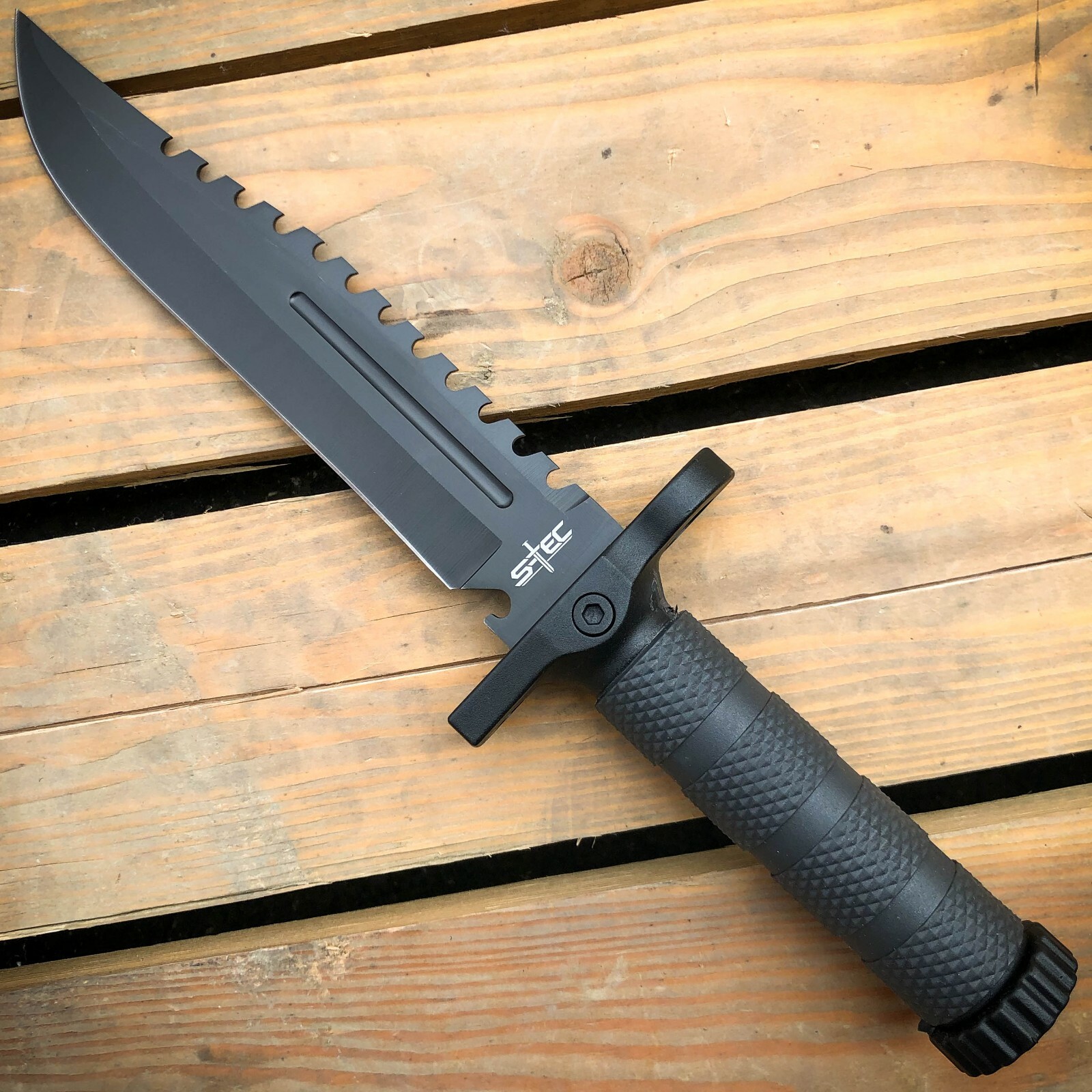 12.5" MILITARY Hunting TACTICAL FIXED BLADE SURVIVAL Army Knife w Fire Starter