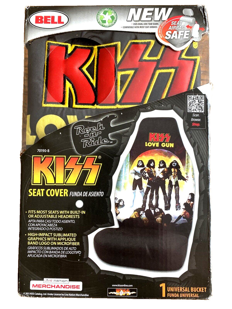 NIB KISS Love Gun Seat Cover Bell 2011 Rock-n-Ride New. G11