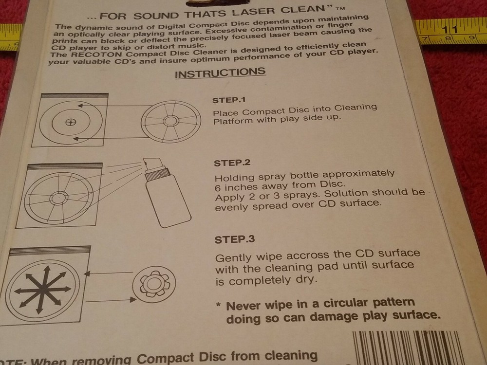 RECOTON MUSIC COMPACT DISC CLEANER CD-24RJ