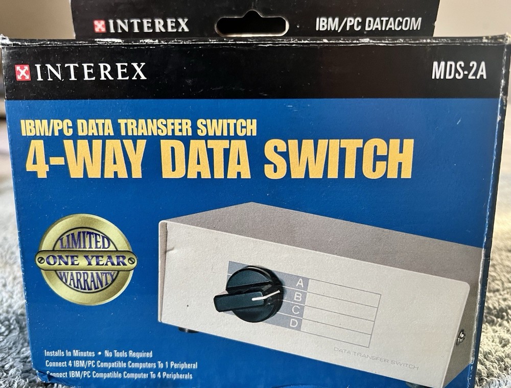 Interex 4-Way Data Transfer Switch 'DB25' 1to4 -  MDS-2A