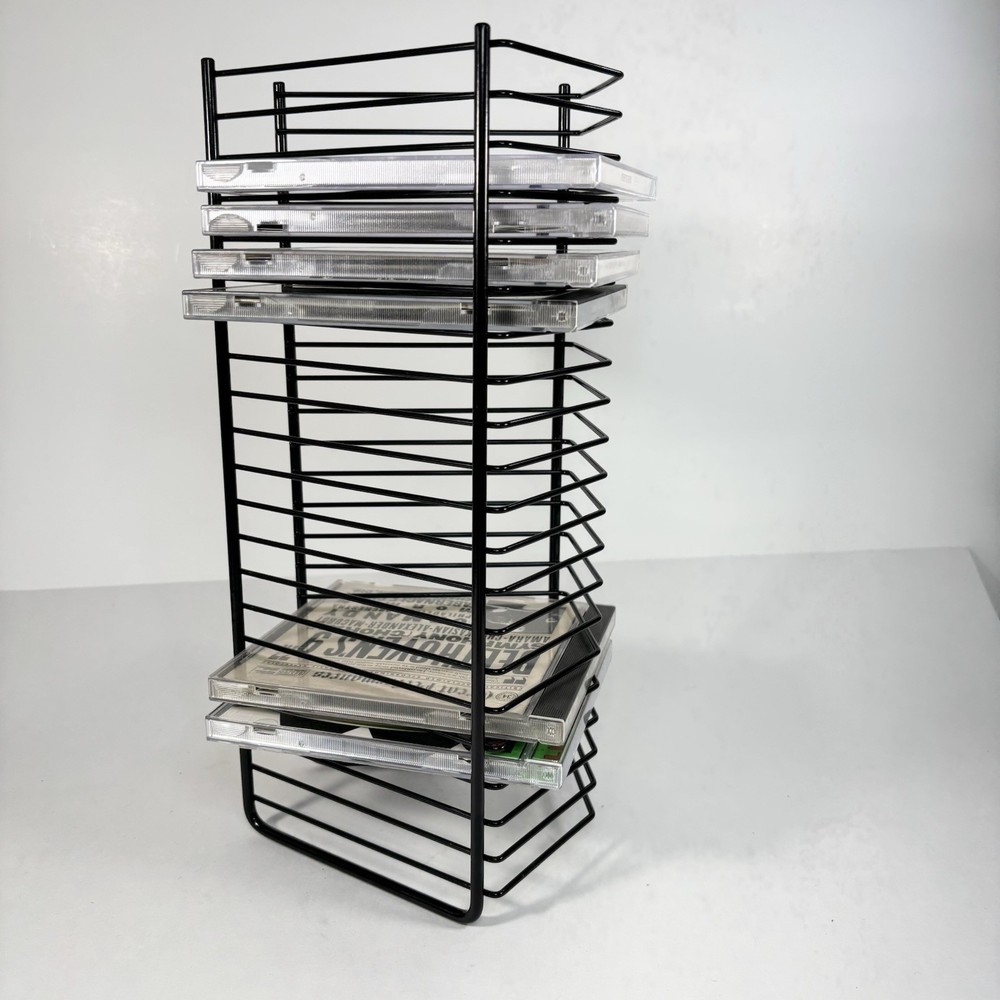 Black Wire CD Rack Holds Up To 20 Cd