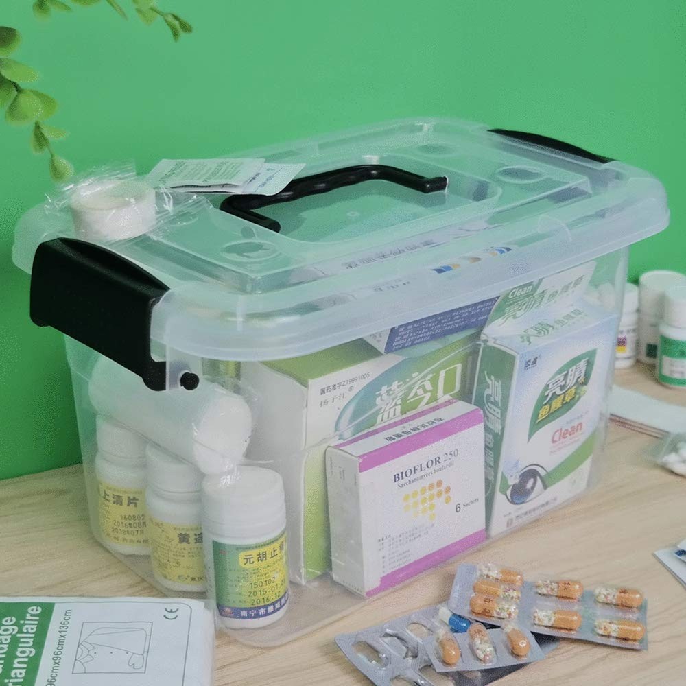 Ramddy 5 Quart Clear Plastic Bins with Lid, Versatile Latching Box with Black...