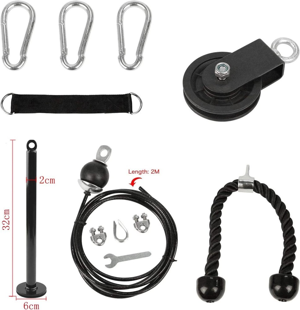 LAT Pulldown Cable Pulley System Home Gym Attachment Triceps Biceps