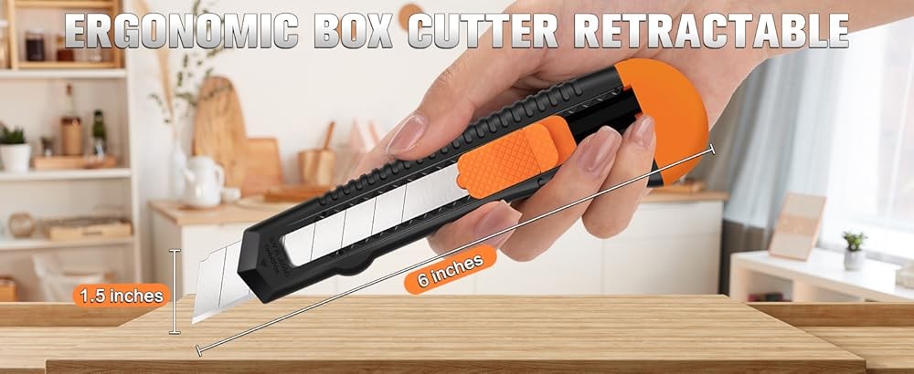 Box Cutter Retractable Bulk, Box Cutters, Utility Knife, Box Cutter for