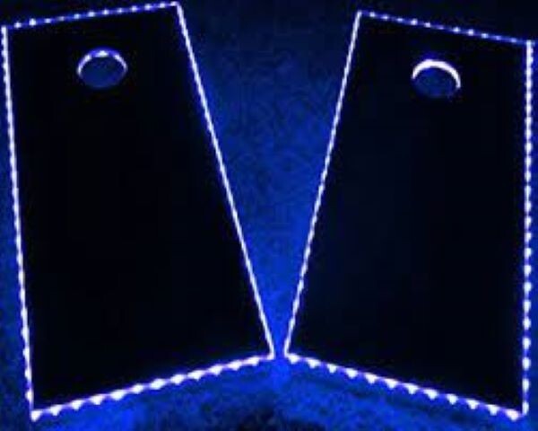Cornhole Accessories LED Light Kit Board Set Lights for Hole and Board- BLUE