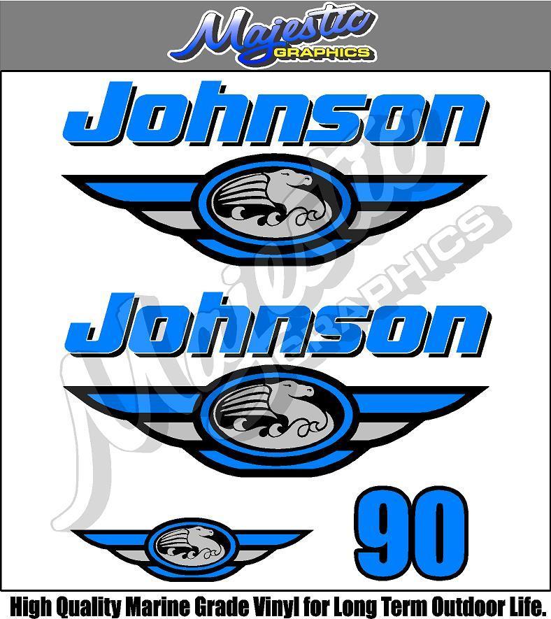 JOHNSON 90hp - DECAL KIT - OUTBOARD DECALS