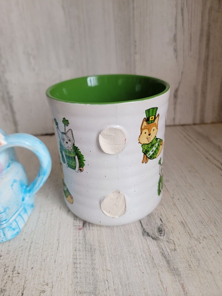 Easter teapot AS IS St Patrick's Day mug spring decor home kitchen set