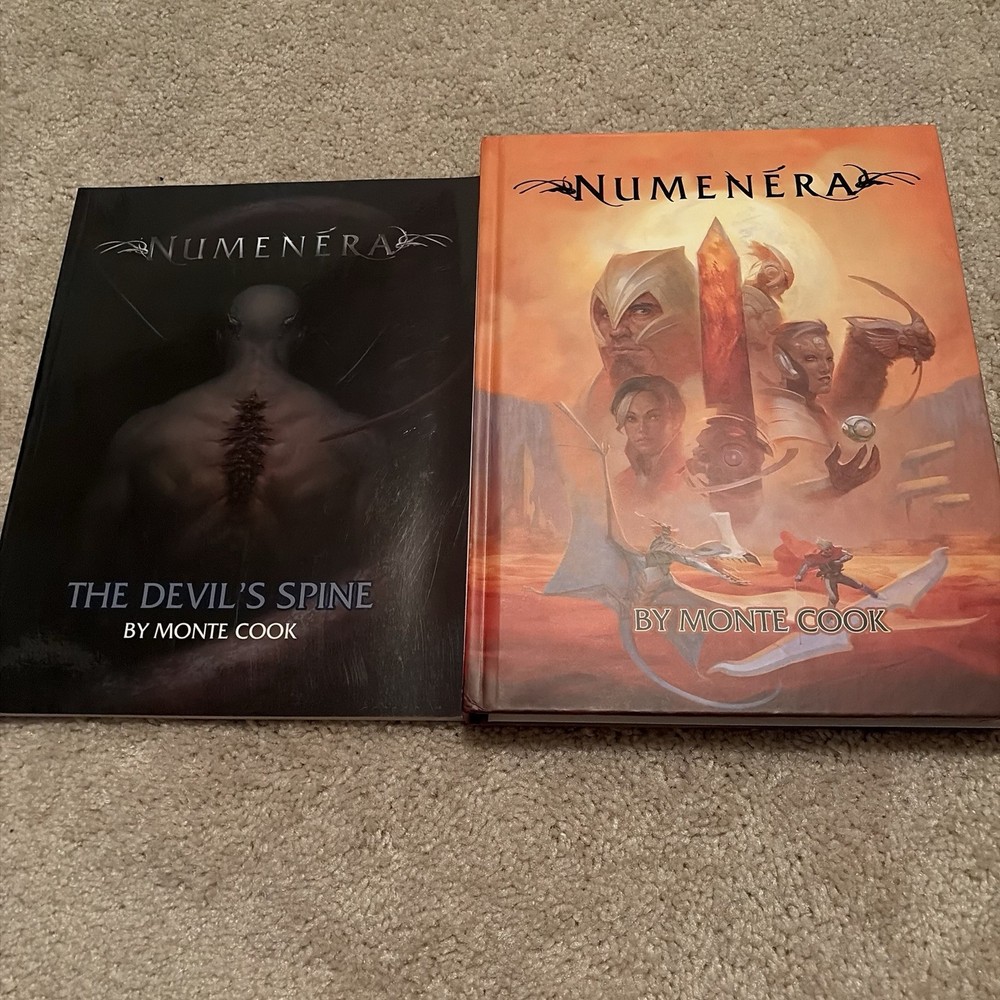 Numenera RPG Core Rulebook with map and Devil’s Spine by Monte Cook