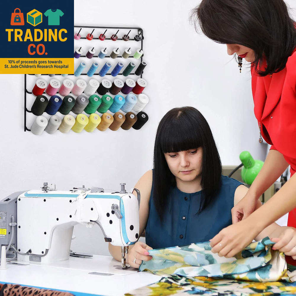 Thread Holder Wall 54 Spools Thread Rack Embroidery Spool Thread Organizer Wall