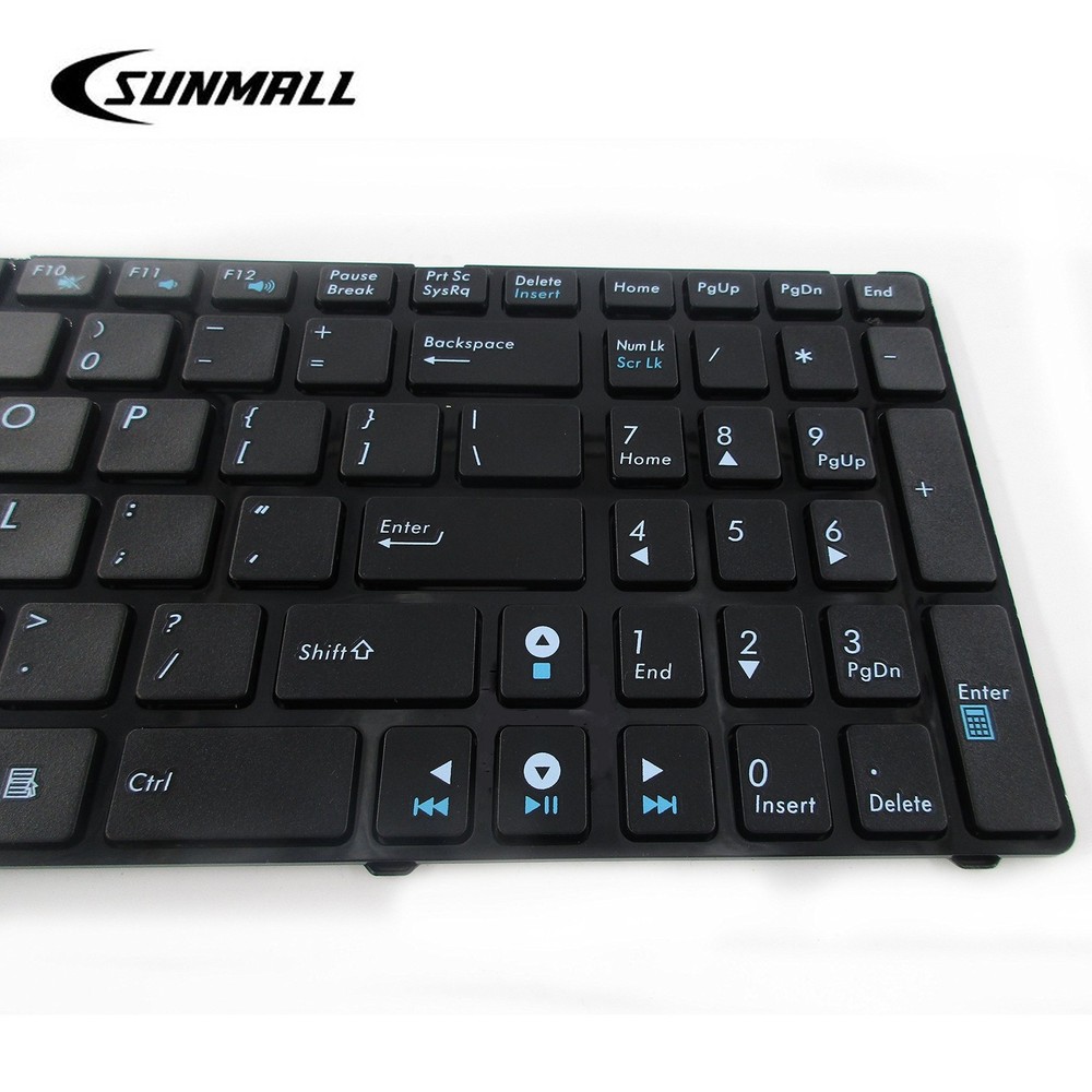 SUNMALL Keyboard Replacement Without Backlit Compatible with A52 F50 Black