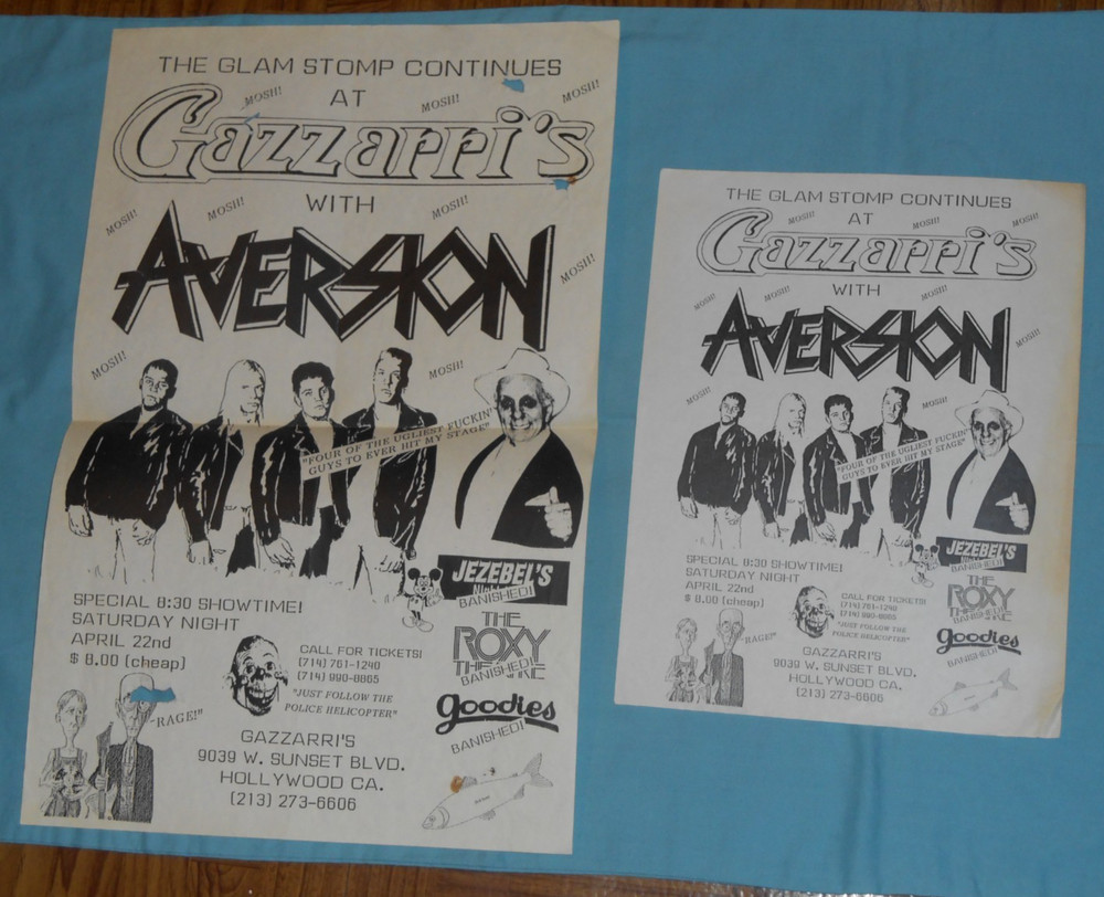 original flyer and mini-poster AVERSION