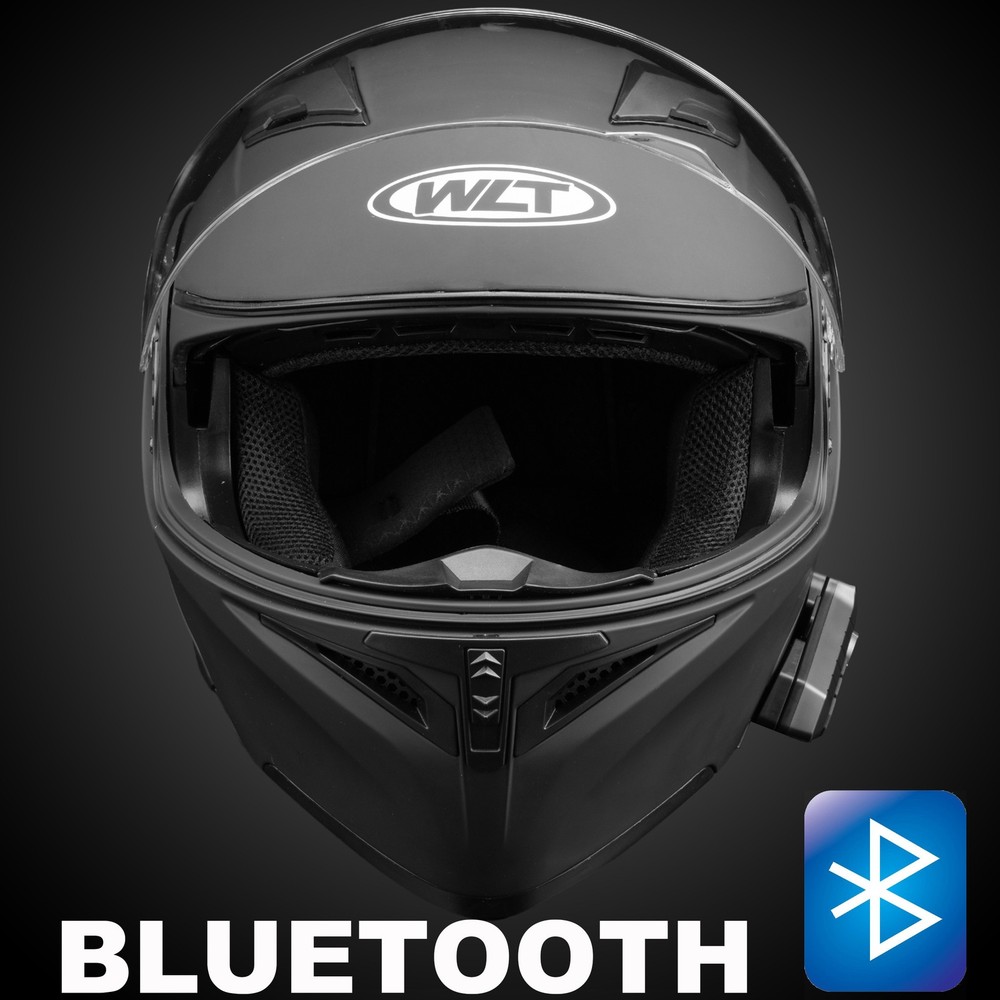 LED Dual Visors Flip Up Bluetooth Modular Full Motorcycle Helmet Intercom DOT