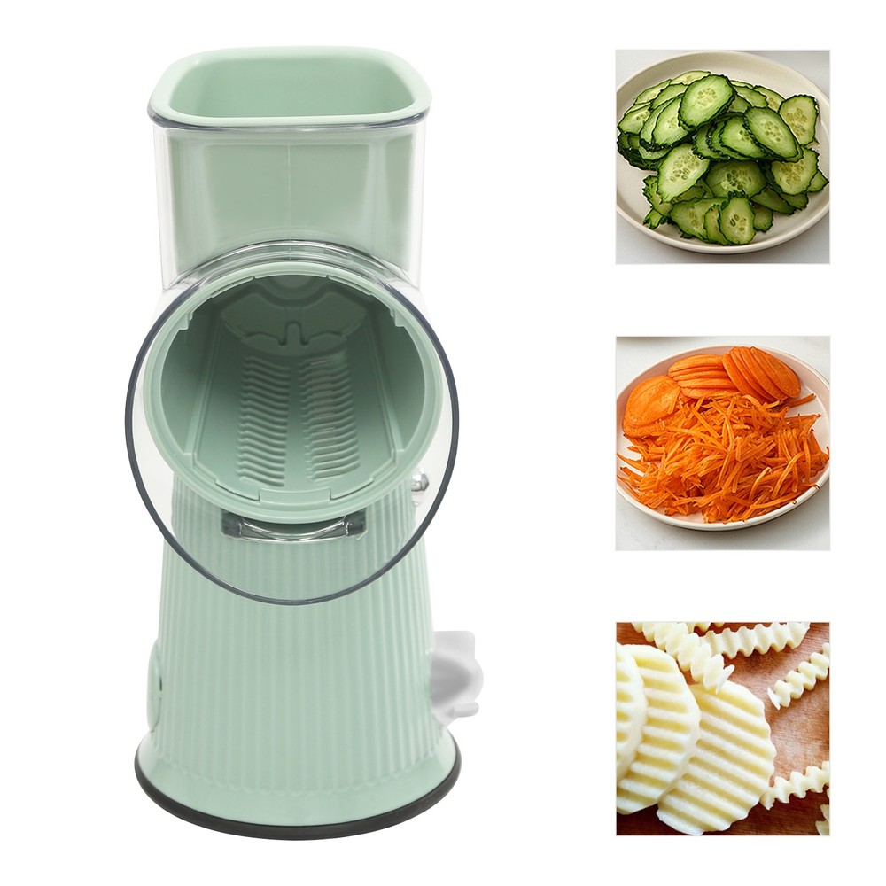 Green Manual Vegetable Cutter, Fast Salad Vegetable Cutting Tool, Tabletop