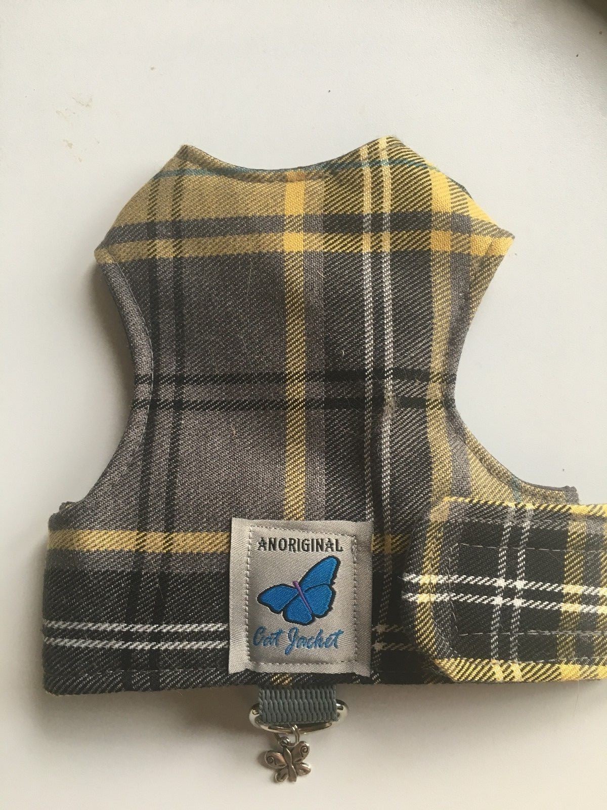 Butterfly Cat Jackets - Cat Walking Harness Jacket Tartan Plaid Fabric designs
