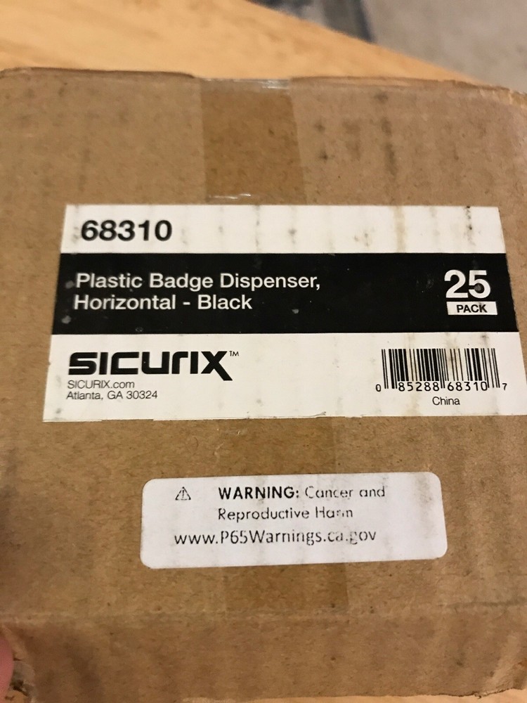Sicurix 68310 plastic Badge Horizontal -Black. Cy