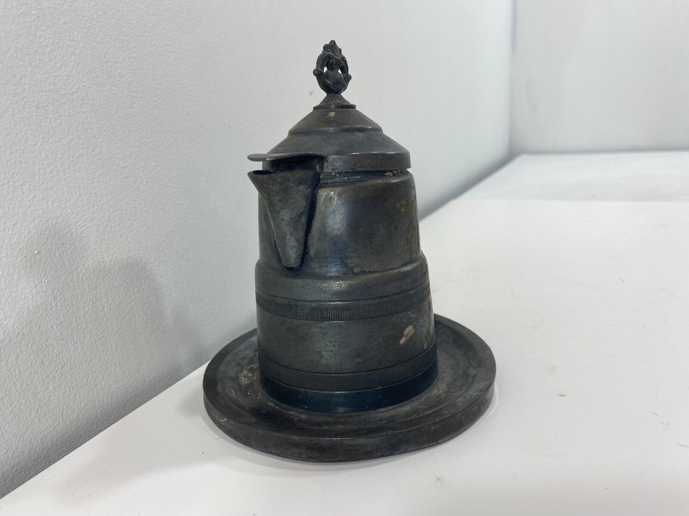 Antique Ornate Silver plated cream dispenser