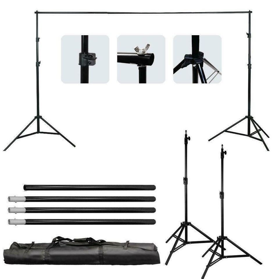8x10 Backdrop Background Stand Adjustable for Photo Video Studio Support REF