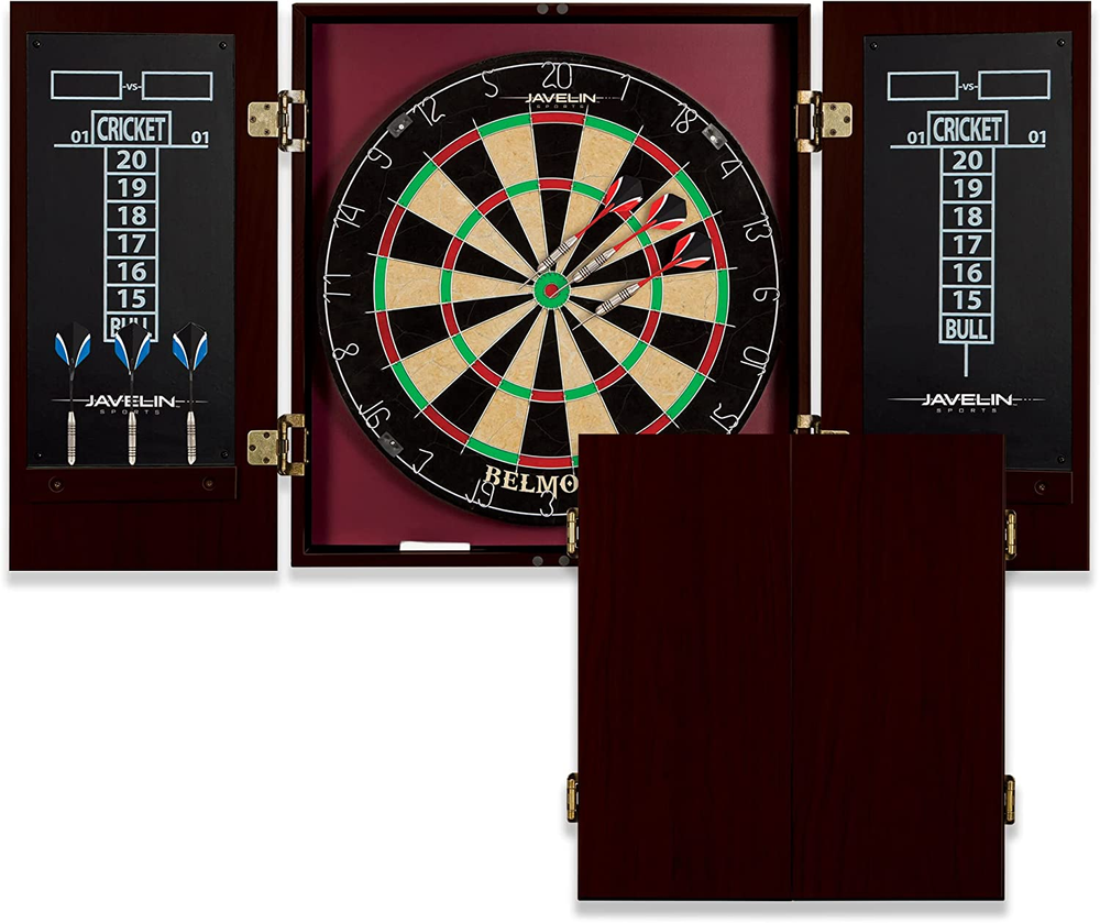 Bristle Dartboard and Cabinet Sets- Features Easy Assembly - Complete with All A