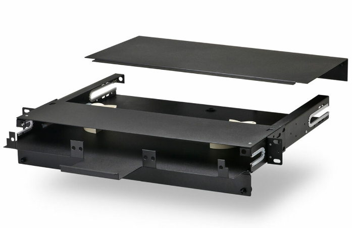 Fiber Optic 1RU Rack Mount Patch Panel (Enclosure) Holds 3 LGX Adapter Plates