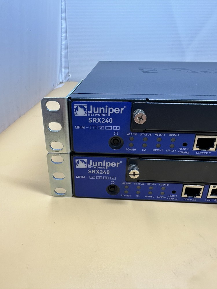 2x Juniper Networks SRX240 Firewall Appliances